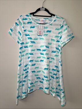 LuLaRoe Melissa Cat Print Tunic Top